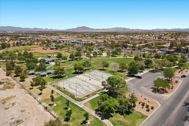 8563 Red Diamond St, Las Vegas, NV 89123 - aerial view of property and surrounding area featuring a mountain backdrop and nearby suburban area