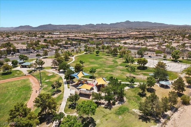 8563 Red Diamond St, Las Vegas, NV 89123 - aerial perspective of suburban area featuring mountains