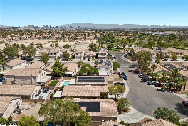 8563 Red Diamond St, Las Vegas, NV 89123 - aerial perspective of suburban area featuring a mountainous background