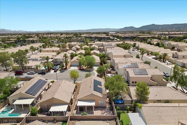 8563 Red Diamond St, Las Vegas, NV 89123 - aerial view of residential area with a mountain backdrop