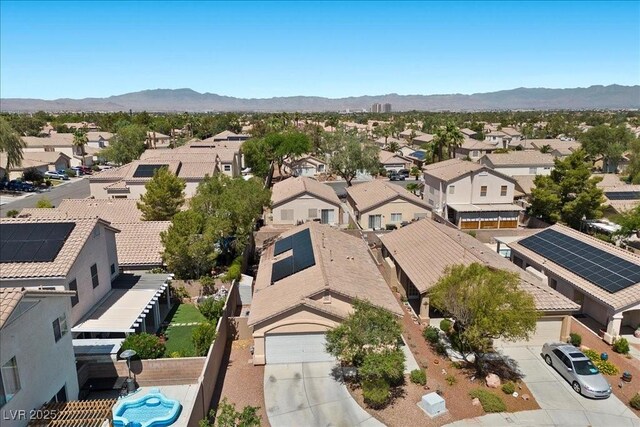 8563 Red Diamond St, Las Vegas, NV 89123 - aerial view of residential area featuring mountains