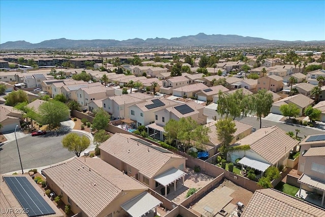 8563 Red Diamond St, Las Vegas, NV 89123 - aerial perspective of suburban area with a mountain backdrop