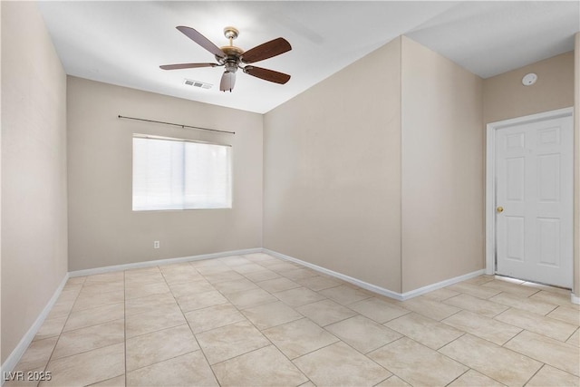 8563 Red Diamond St, Las Vegas, NV 89123 - unfurnished room with ceiling fan, a smoke detector, and light tile patterned floors