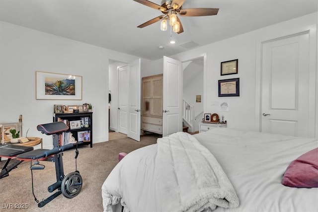 11695 Gentle Birdsong Ave, Las Vegas, NV 89138 - carpeted bedroom with a ceiling fan