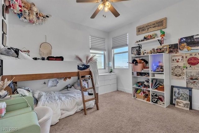 11695 Gentle Birdsong Ave, Las Vegas, NV 89138 - carpeted bedroom with ceiling fan and baseboards