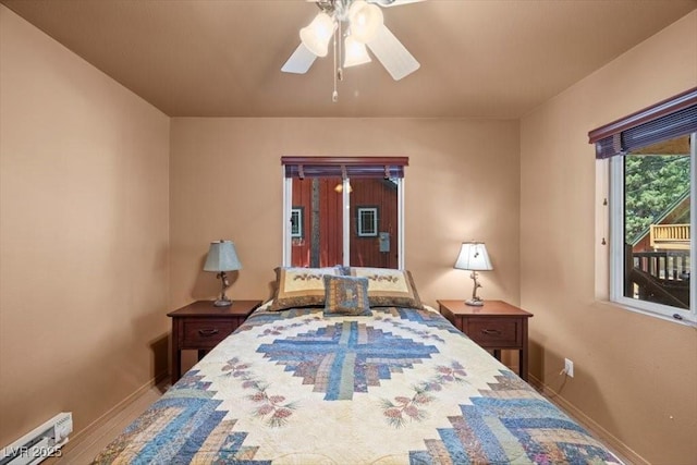4581 Aspen Ave, Mount Charleston, NV 89124 - bedroom with baseboards and a ceiling fan