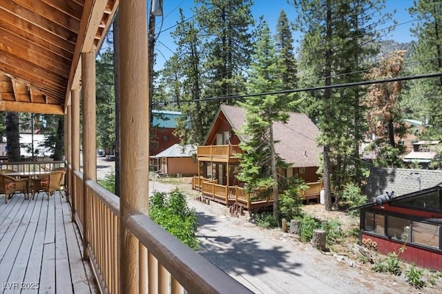 4581 Aspen Ave, Mount Charleston, NV 89124 - view of wooden deck