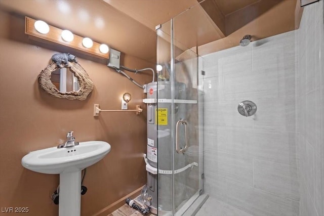 4581 Aspen Ave, Mount Charleston, NV 89124 - full bath featuring a shower stall and water heater