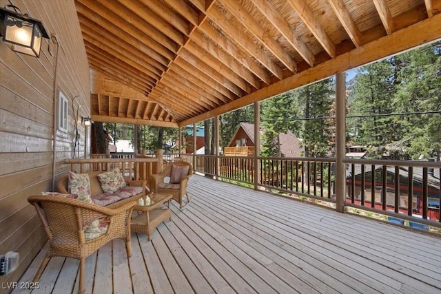 4581 Aspen Ave, Mount Charleston, NV 89124 - view of wooden terrace