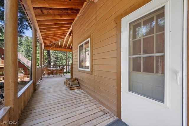 4581 Aspen Ave, Mount Charleston, NV 89124 - view of wooden deck