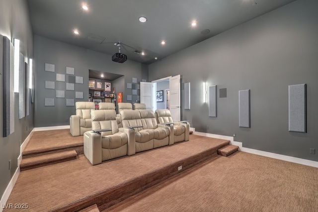583 Saint Croix St, Henderson, NV 89012 - carpeted home theater room with recessed lighting