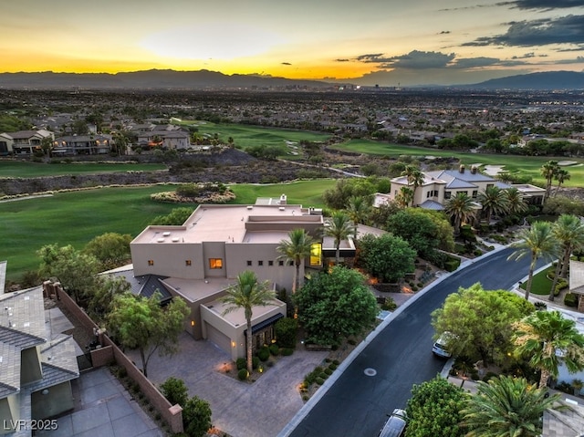 583 Saint Croix St, Henderson, NV 89012 - aerial view of residential area featuring a mountainous background and a golf club