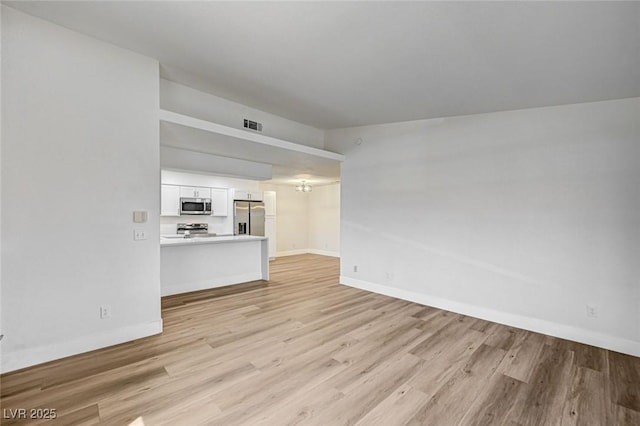 2725 S Nellis Blvd Unit 2036, Las Vegas, NV 89121 - unfurnished living room featuring light wood-type flooring