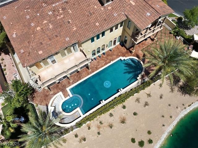 2200 Glenbrook Way, Las Vegas, NV 89117 - aerial view of property and surrounding area with a pool