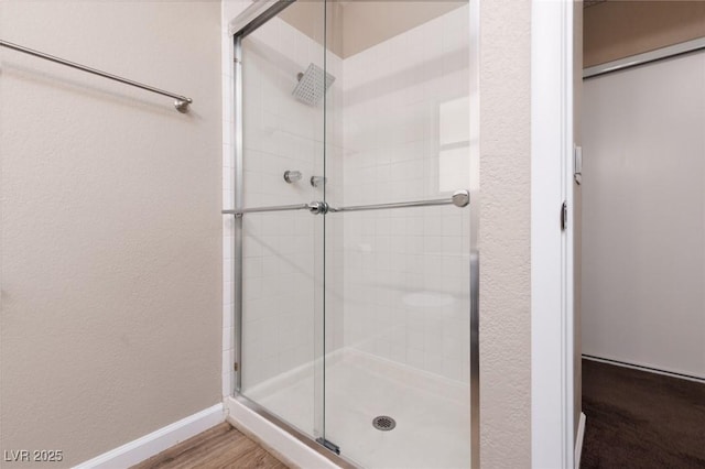317 Brent Ct, Henderson, NV 89074 - full bath featuring a stall shower and a textured wall