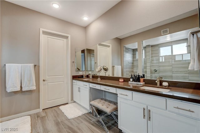 4336 Guava Ct Unit 0, Las Vegas, NV 89135 - bathroom with double vanity and tiled shower