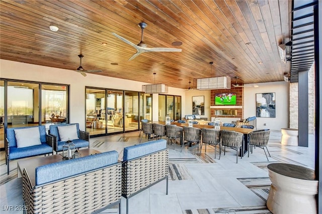 4336 Guava Ct Unit 0, Las Vegas, NV 89135 - view of patio / terrace featuring an outdoor living space and a ceiling fan