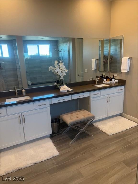 4336 Guava Ct, Las Vegas, NV 89135 - full bathroom featuring vanity, wood finished floors, and plenty of natural light