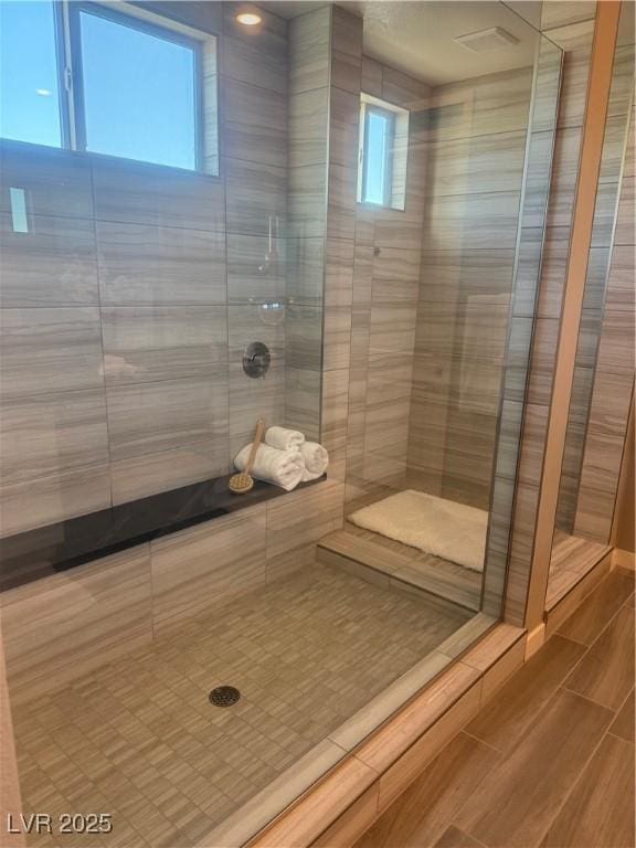 4336 Guava Ct, Las Vegas, NV 89135 - bathroom with tiled shower and a sauna / steam room