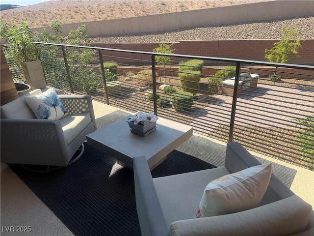 4336 Guava Ct, Las Vegas, NV 89135 - balcony featuring a mountain view and an outdoor hangout area
