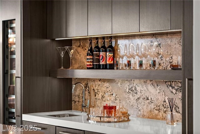 387 Solitude Peak Ln, Henderson, NV 89012 - indoor bar with decorative backsplash