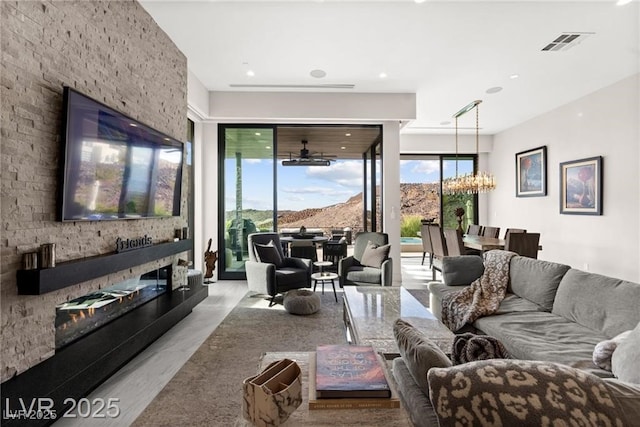 387 Solitude Peak Ln, Henderson, NV 89012 - living area with recessed lighting