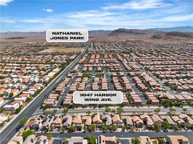 9047 Harbor Wind Ave, Las Vegas, NV 89178 - view of property location featuring a mountain backdrop and nearby suburban area