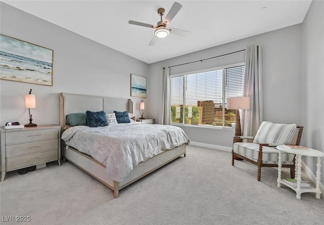 112 Springbough Ln, Las Vegas, NV 89138 - bedroom with light carpet and a ceiling fan
