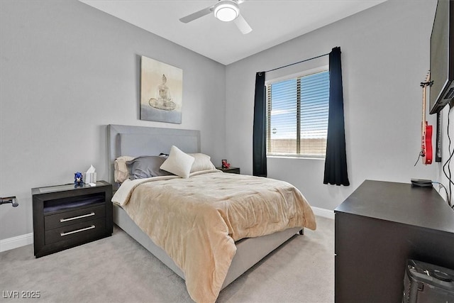 112 Springbough Ln, Las Vegas, NV 89138 - bedroom featuring light colored carpet and ceiling fan