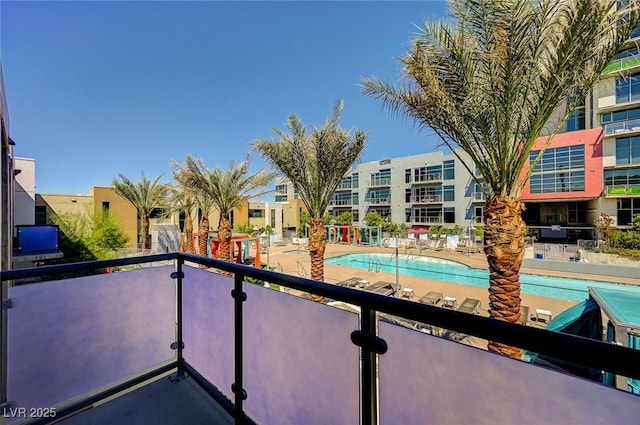 353 E Bonneville Ave Unit 449, Las Vegas, NV 89101 - balcony with view of pool area