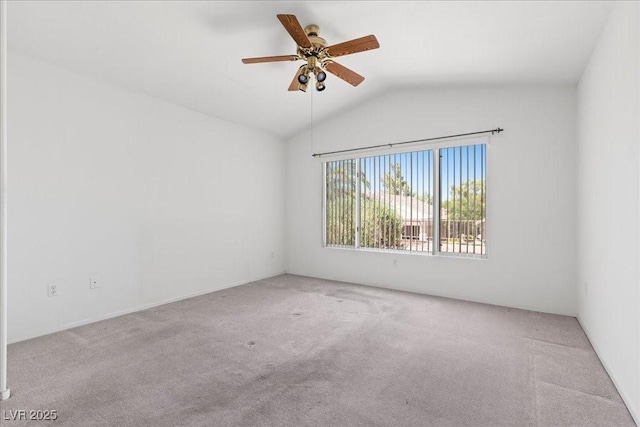 2154 Eagle Sticks Dr, Henderson, NV 89012 - empty room with carpet floors, lofted ceiling, and ceiling fan