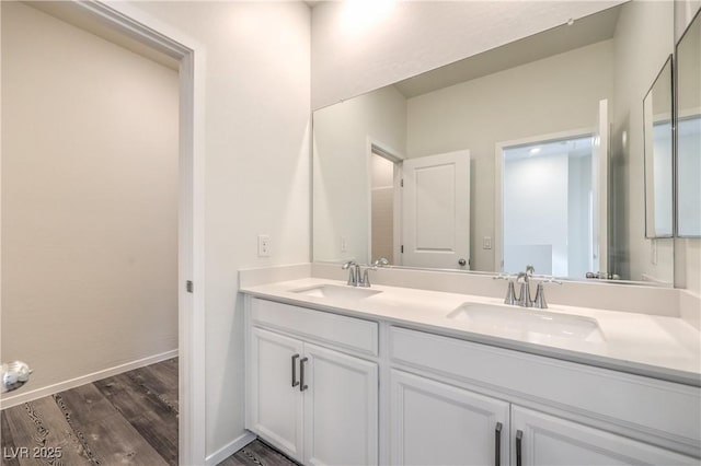 545 Thea St Unit 1315, Henderson, NV 89052 - bathroom with wood finished floors and double vanity