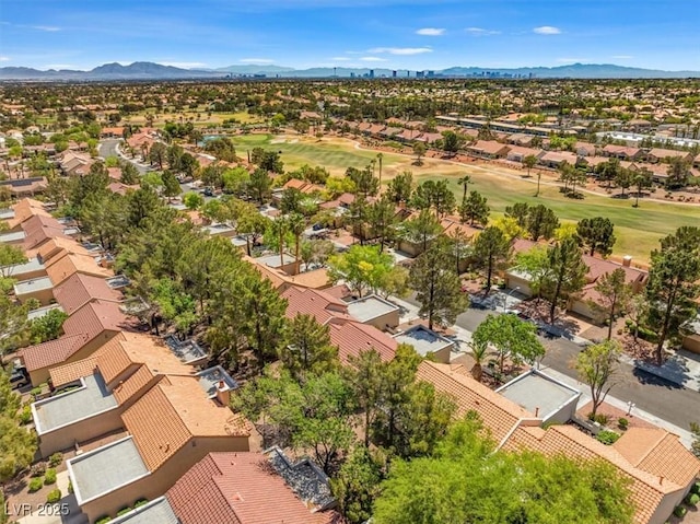 9540 Eagle Valley Dr, Las Vegas, NV 89134 - aerial perspective of suburban area with a golf course and mountains