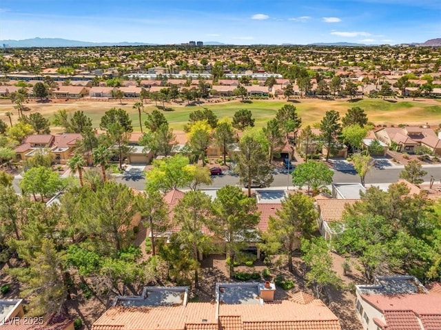 9540 Eagle Valley Dr, Las Vegas, NV 89134 - aerial perspective of suburban area with a golf club and a mountain backdrop