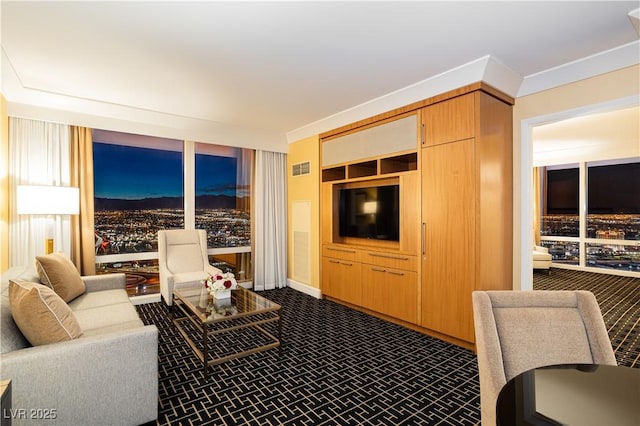 2000 Fashion Show Dr Unit 5022, Las Vegas, NV 89109 - living room featuring dark carpet