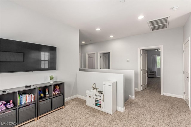 1034 Fish Pond Ave, Henderson, NV 89014 - rec room featuring light colored carpet and recessed lighting