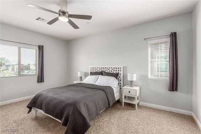 1034 Fish Pond Ave, Henderson, NV 89014 - bedroom with light colored carpet and ceiling fan