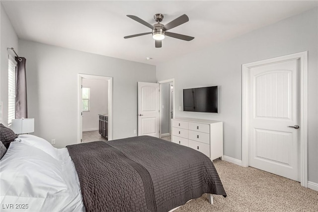 1034 Fish Pond Ave, Henderson, NV 89014 - bedroom featuring light carpet and ceiling fan