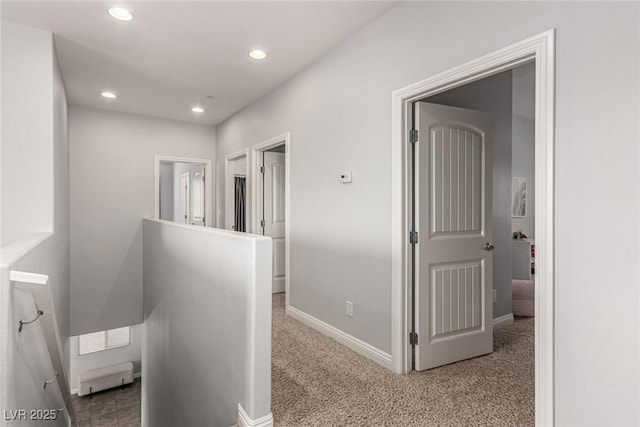 1034 Fish Pond Ave, Henderson, NV 89014 - corridor with recessed lighting, baseboard heating, and carpet floors