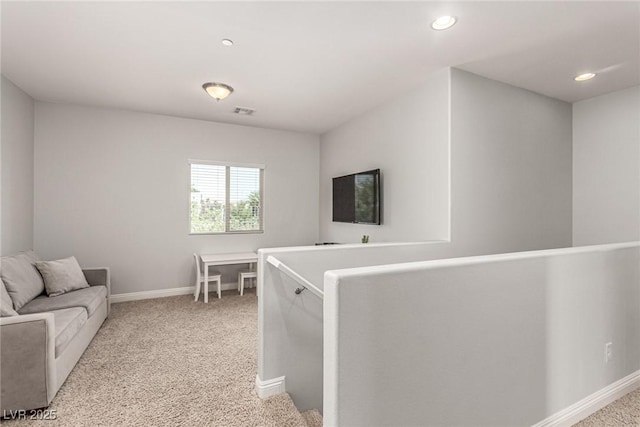 1034 Fish Pond Ave, Henderson, NV 89014 - living area featuring light carpet and recessed lighting