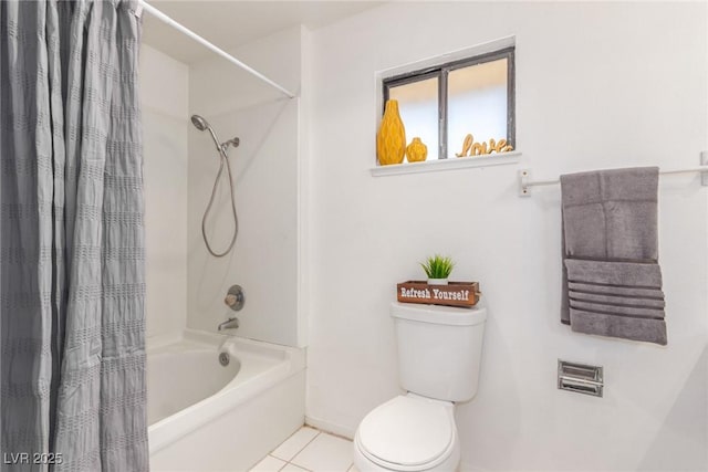 5905 Paseo Montana, Las Vegas, NV 89108 - bathroom with shower / bathtub combination with curtain and tile patterned flooring