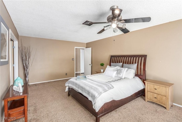 5905 Paseo Montana, Las Vegas, NV 89108 - bedroom with light carpet, a textured ceiling, and a ceiling fan