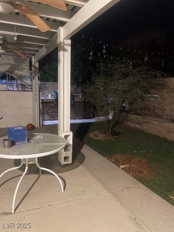 3128 Spring City Ave, North Las Vegas, NV 89081 - view of patio featuring a ceiling fan