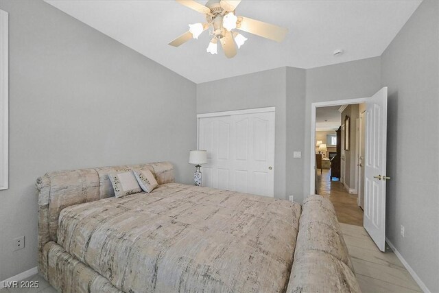 5918 Terra Grande Ave, Las Vegas, NV 89122 - bedroom featuring a closet and ceiling fan