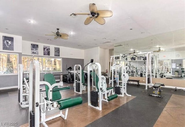 9050 Warm Springs Rd Unit 2050, Las Vegas, NV 89148 - exercise room with ceiling fan
