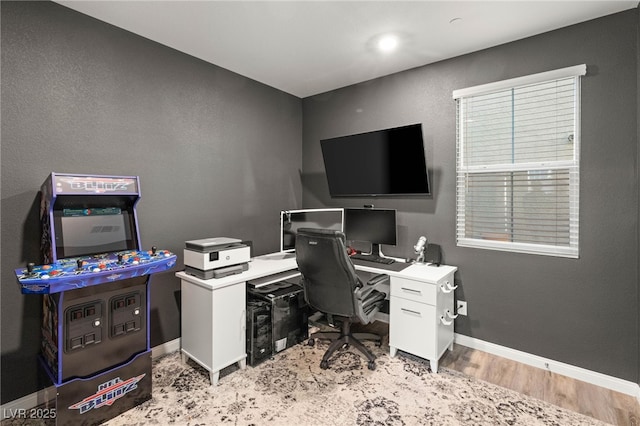 2833 Sangro Ct, Henderson, NV 89044 - home office featuring baseboards and light wood-type flooring