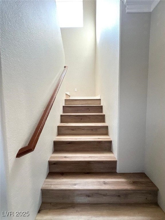 776 Tillis Pl, Las Vegas, NV 89138 - stairway with a textured wall