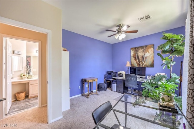 2050 W Warm Springs Rd Unit 1923, Henderson, NV 89014 - carpeted office with a ceiling fan and baseboards