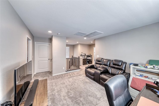 6335 Pacific Sky St, North Las Vegas, NV 89081 - living area featuring carpet and recessed lighting
