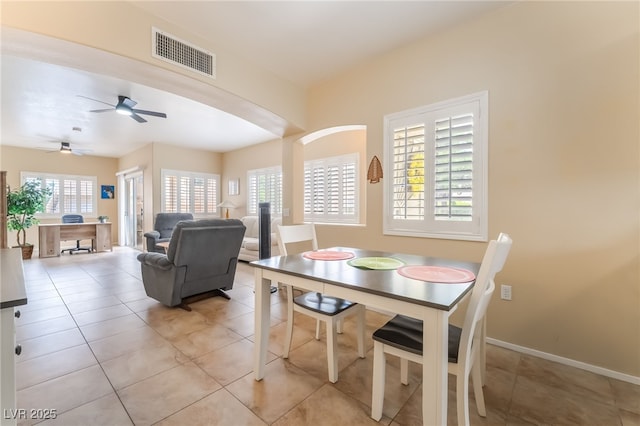 7450 S Eastern Ave Unit 1058, Las Vegas, NV 89123 - dining room featuring light tile patterned floors and a ceiling fan